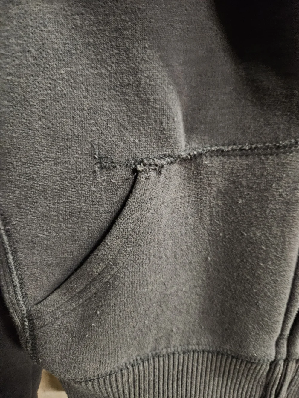 Abercrombie & Fitch Gray Hooded Jacket with Faux Fur Trim
